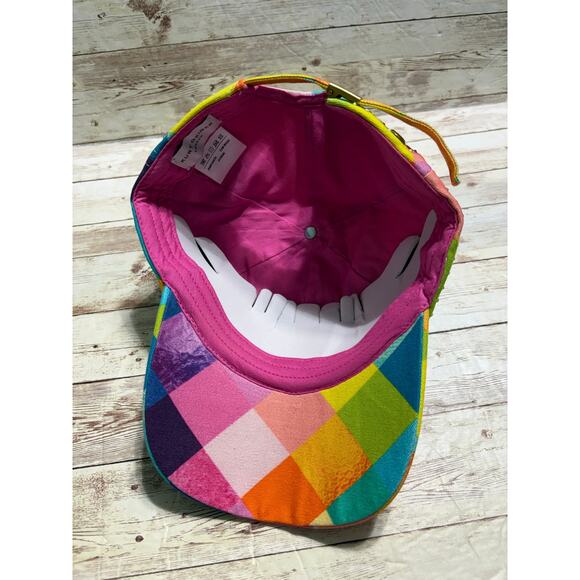 Kurt Geiger Baseball Cap Hat Stained Glass Print One-Size Adjustable Blingy New